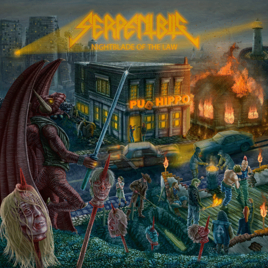 nightblade of the law, album art for the second album of Serpent Bite